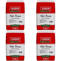 Yazar Yağsız Süt Tozu 5 Kg x 4 Paket