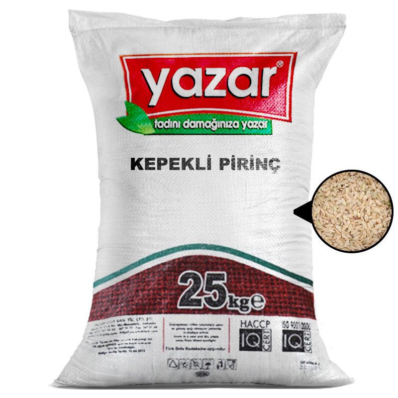 Yazar Kepekli Pirinç 25 Kg (Yerli)