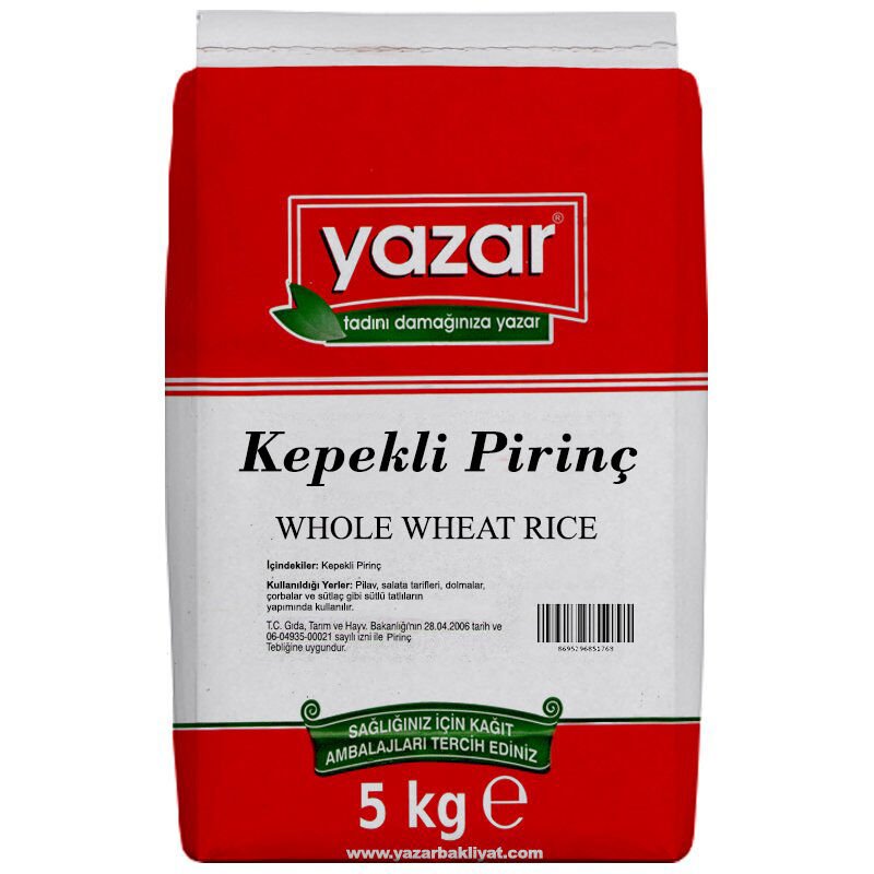 Yazar Kepekli Pirinç 5 Kg (Yerli)